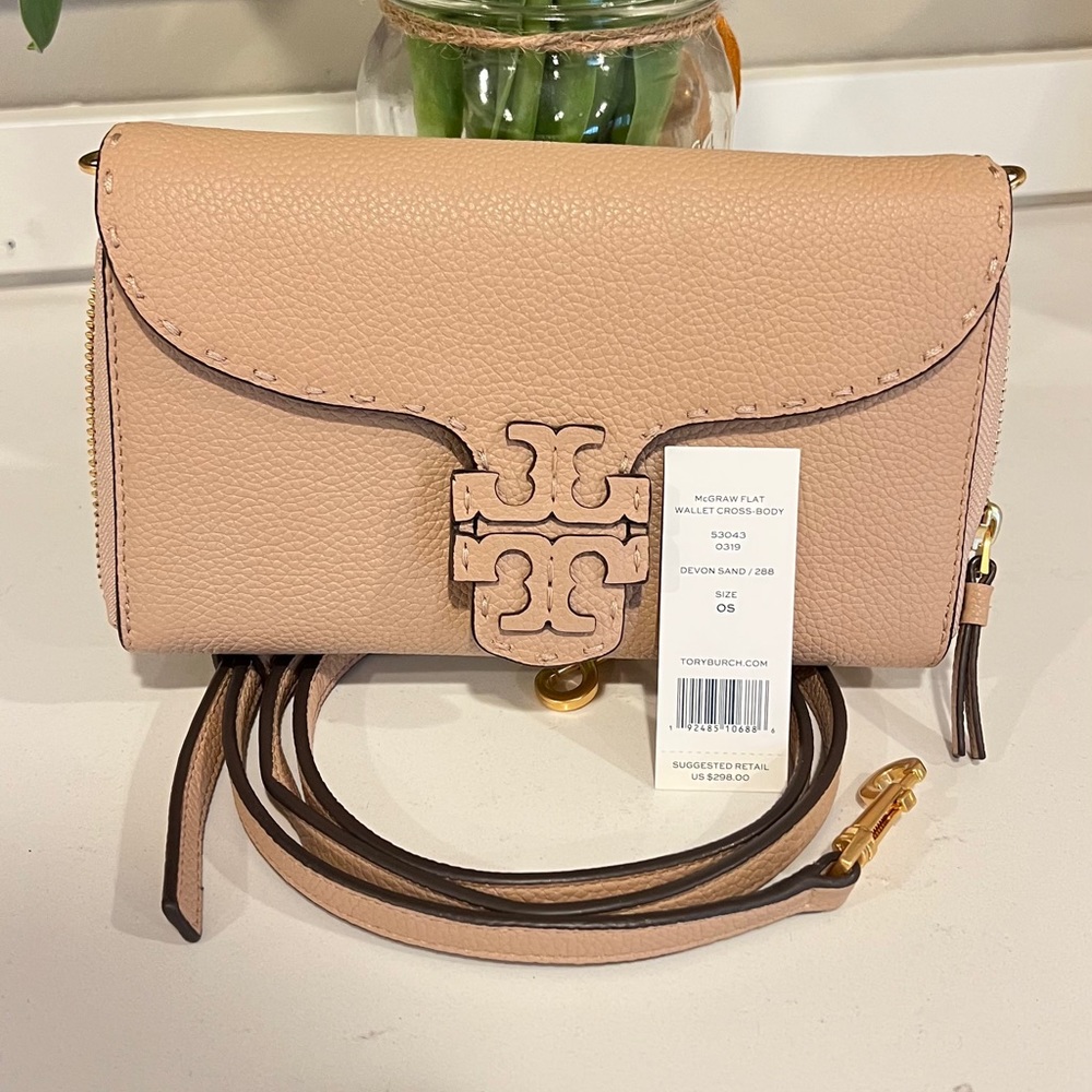Tory Burch McGraw flat wallet crossbody